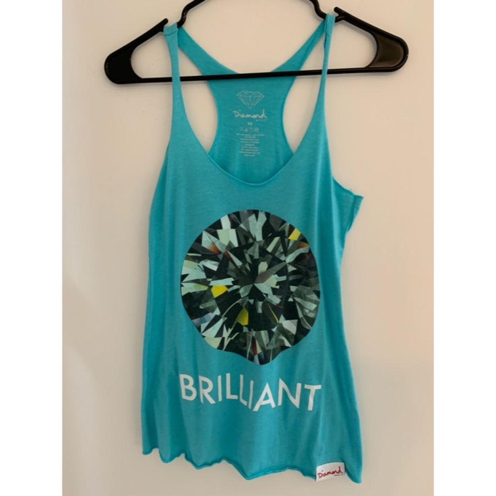 Diamond Supply Co Blue Racer-Back Tank
